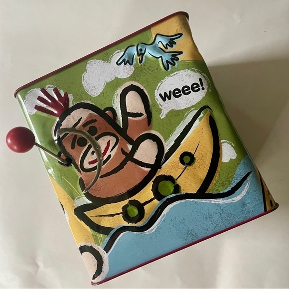 Sock Monkey Jack in the Box Toy - Picture 6 of 7